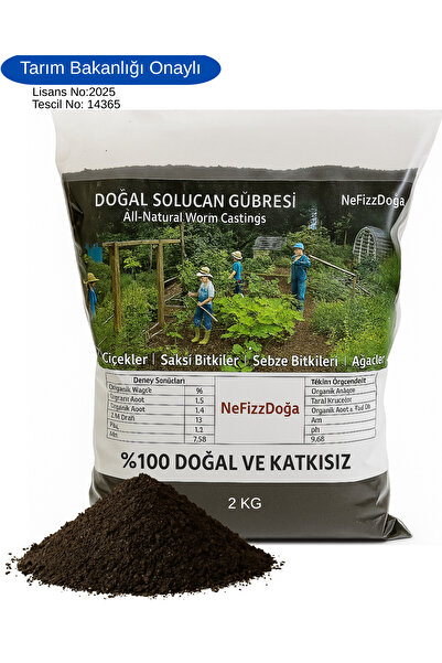 NeFizzDoğa %100 Doğal Solucan Gübresi 2 Kg (4 Lt)