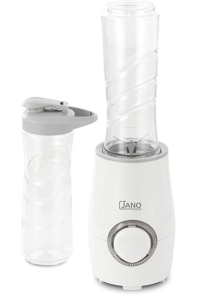 JANO Mini Electric Blender 300w With Two Sports Bottles By , White, 500ml, Jn06003, Two-year Warranty