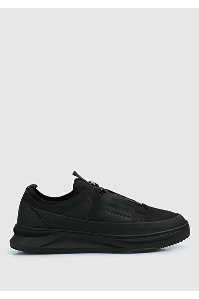 Provoq Siyah Deri Erkek Sneaker