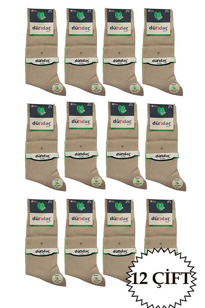 Dündar Men's Summer Thin Knee-Length Long Socks 12 Pack 40-44