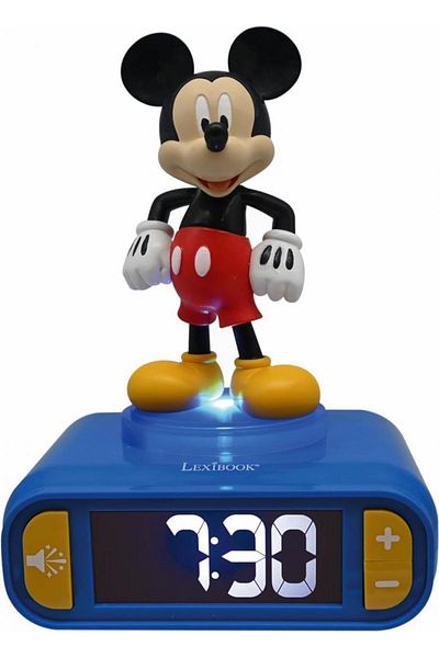 LEXIBOOK Ceas Desteptator Cu Lumina 3D, Mickey Mouse, LEXIBOOK