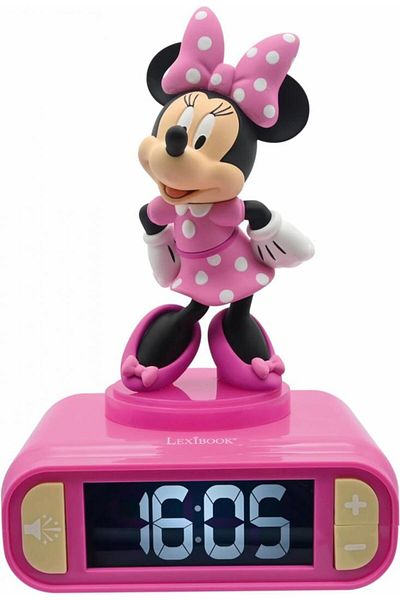 LEXIBOOK Ceas deșteptător cu lumină 3D, Minnie M.