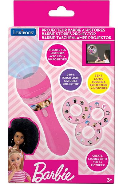 LEXIBOOK Lanternă cu proiector, Barbie,