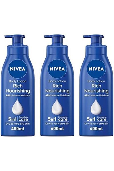 NIVEA Extra Dry Body Lotion, Almond Oil & Vitamin E, 3 400 ml