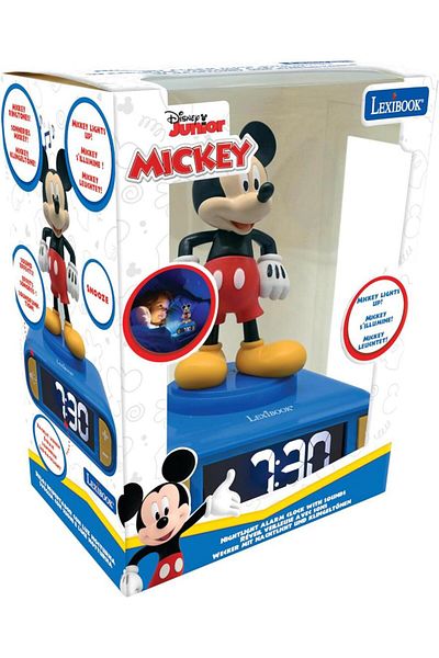 LEXIBOOK Ceas Desteptator Cu Lumina 3D, Mickey Mouse, LEXIBOOK