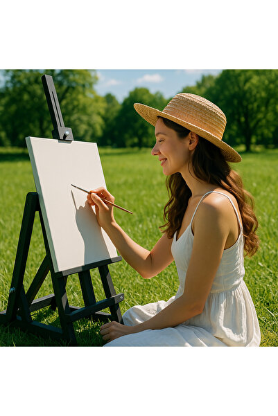 msüşvly Şövale Masaüstü Ressam Sehpası Naturel Renk