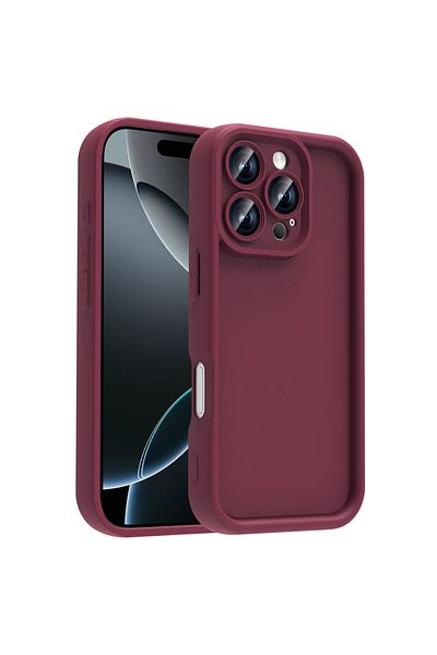 Nezih Case غطاء بتصميم لامع ومتوافق مع هاتف Apple iPhone 16 Pro Max مع حماية للكاميرا