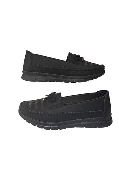 Ayzen Women's Black Bow Orthopedic Sole Daily Stylish Shoes