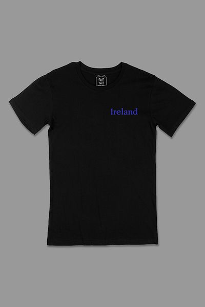 Free Tarz Ireland Irish Pocket Design Black T-Shirt