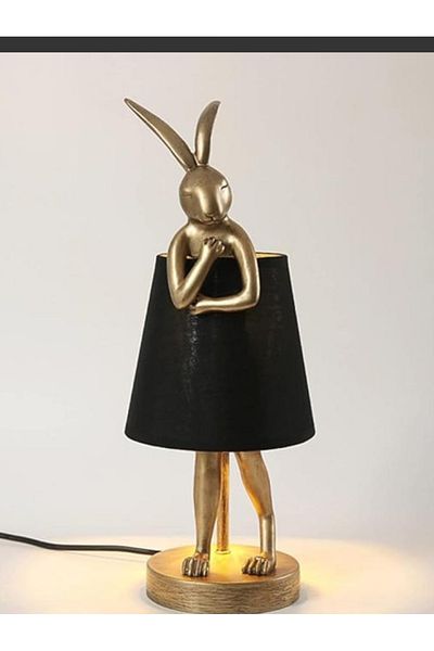 Siera E27 Golden Bunny Armchair Lamp