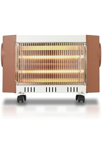 JANO 1500w Electric Heater With Wheels , Brown Jn070001 2 Years Warranty
