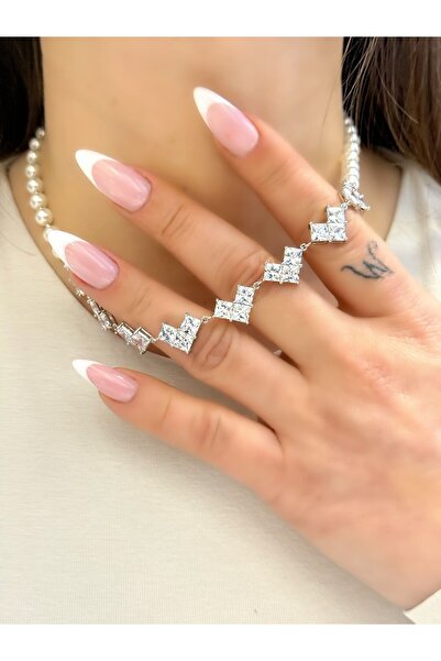 MyladyAccessoriess Kültür İncisi Ve Baget Taş Kalp Detaylı Kolye