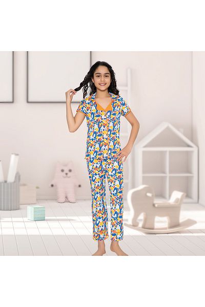 ERTA GOLD Girl's Buttoned Summer Capri Suit