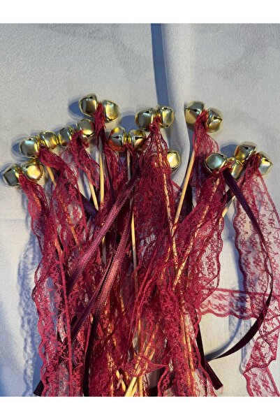 ahlalux Çubuk Zil Nedime Gelin Kına Tefi, Kurdele Süslemeli 10 Adet Karışık Renk