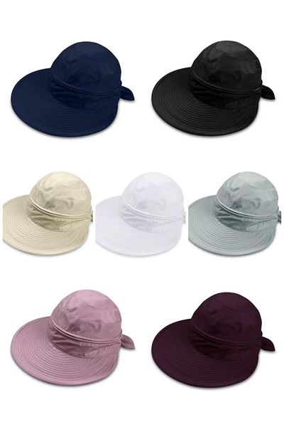 Nilbutik Velcro Visor Beach Hat Adjustable Foldable Sunscreen Visor