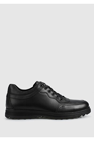 Provoq Men's Black Leather Shoes
