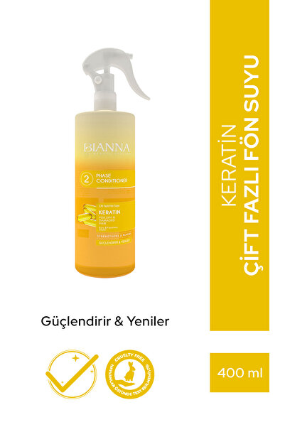 Bianna Çift Fazlı Keratin Içeren Fön Suyu | Güçlendirir & Yeniler - 400ml