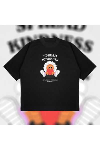 PURE POWER Spread Kindness supradimensionat Bumbac unisex țesătură groasă res...