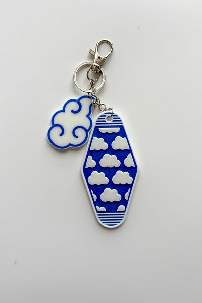 sin istanbul Breloc cu lanț de argint retro Cloud, ornament pentru geantă