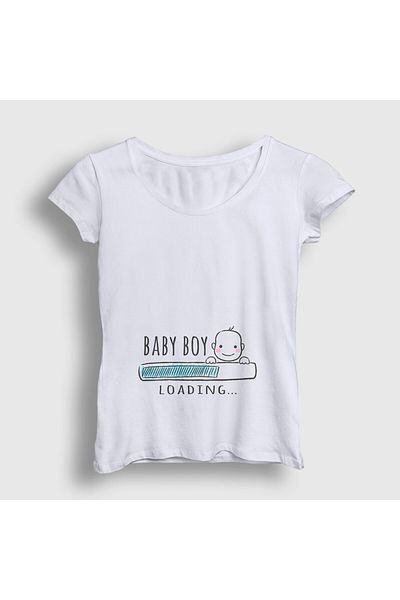 Presmono Tricou alb pentru femei pentru bebeluși, încărcare, sarcină, sarcină 531381 tt