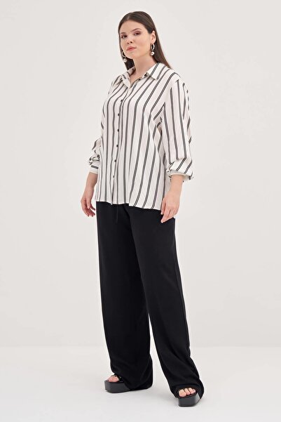 MYLİNE Çizgili Uzun Kollu Gömlek
