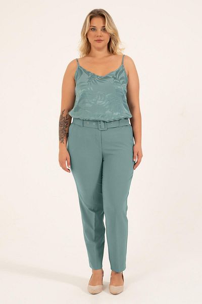 MYLİNE Belted Classic Trousers with Pocket Detail