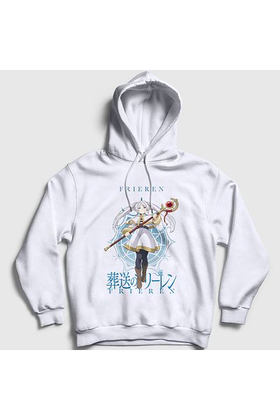 Presmono Unisex White Mage Anime Manga Frieren Hooded Sweatshirt 533087 Tt