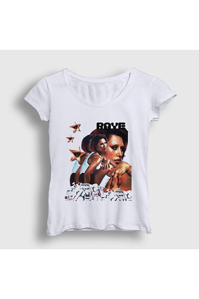 Presmono Tricou alb pentru femei Poster Music Raye 533723 tt