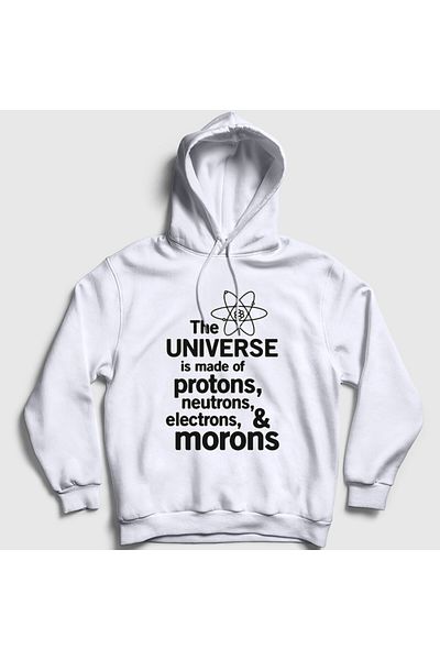 Presmono Unisex White Hooded Sweatshirt Model 535293 Tt