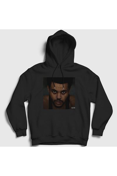 Presmono Унисекс черен суитшърт с качулка Hurry Up Tomorrow The Weeknd 532171tt