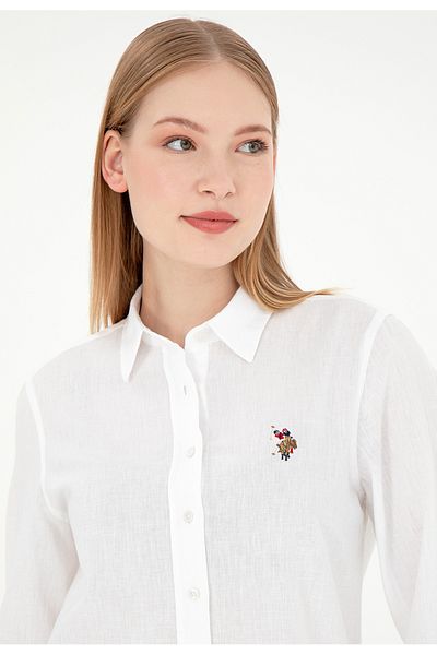 U.S. Polo Assn. Cămașă albă Classic Fit pentru damă Dmk.elmy025y