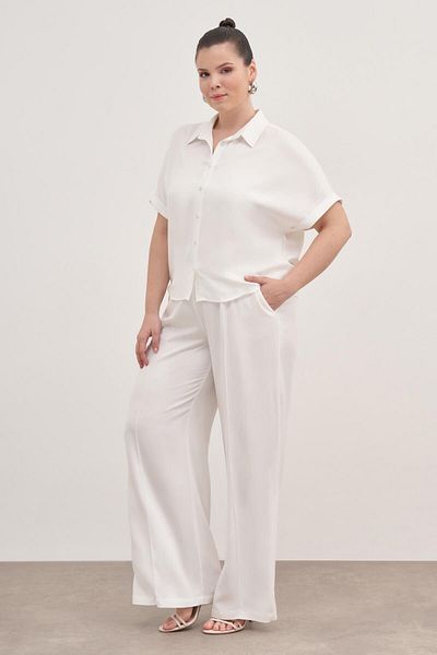MYLİNE Elastic Waist Pocket Palazzo Trousers