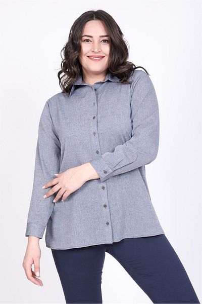MYLİNE Cămașă cu aspect denim