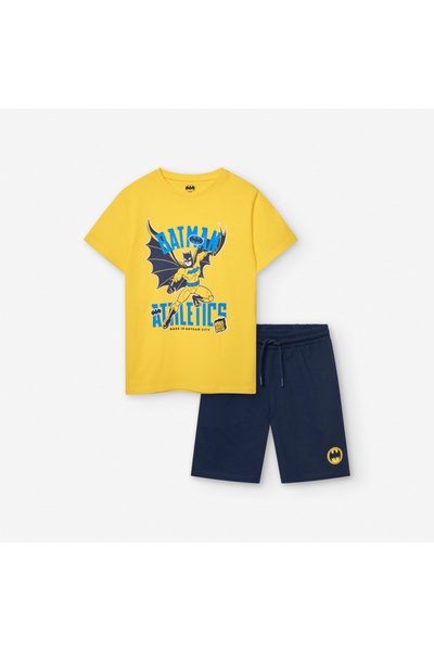 LOSAN 02-08 РОКІВ БАТМАН ЛІЦЕНЗОВАНИЙ ЖОВТИЙ ШОРТС - ЖОВТО-ЧОРНИЙ