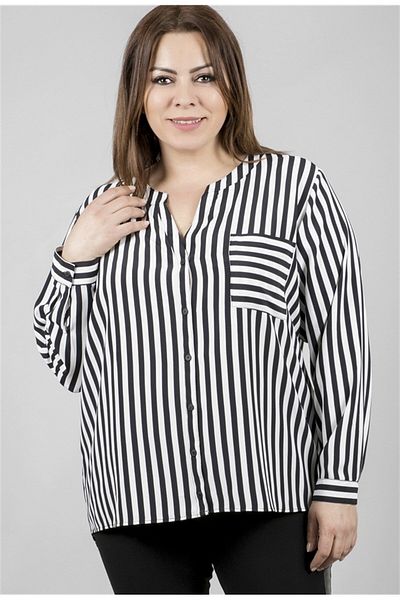 MYLİNE Long Sleeve Striped Shirt