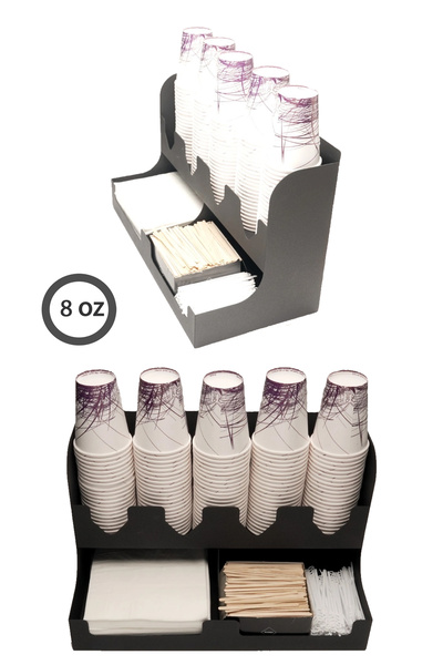 VODİNOX Karton Bardaklık Bardak Standı Kahve ve Çay Düzenleyici 8 oz Cafe Bar...