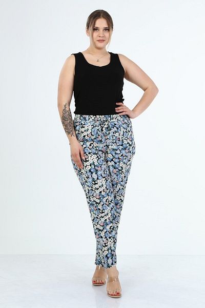MYLİNE pantaloni cu buzunare cu talie elastica