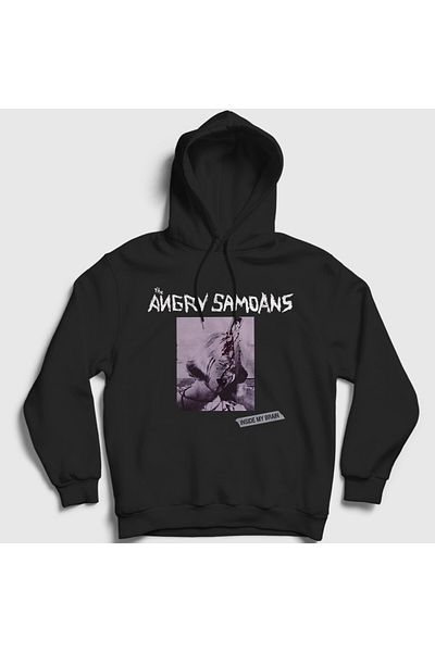 Presmono Унисекс черен суитшърт с качулка Inside My Brain The Angry Samoans 532513tt