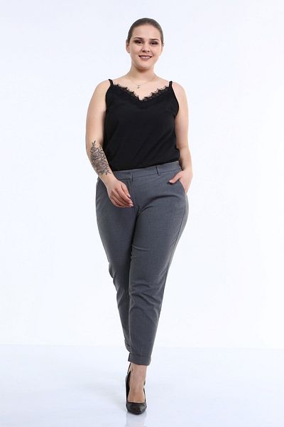 MYLİNE Slim Fit Classic Trousers with Pocket Detail
