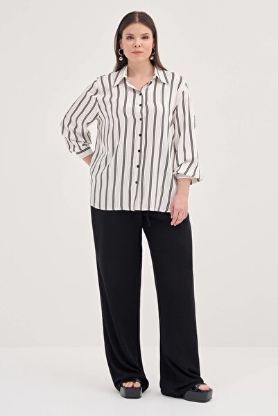 MYLİNE Çizgili Uzun Kollu Gömlek