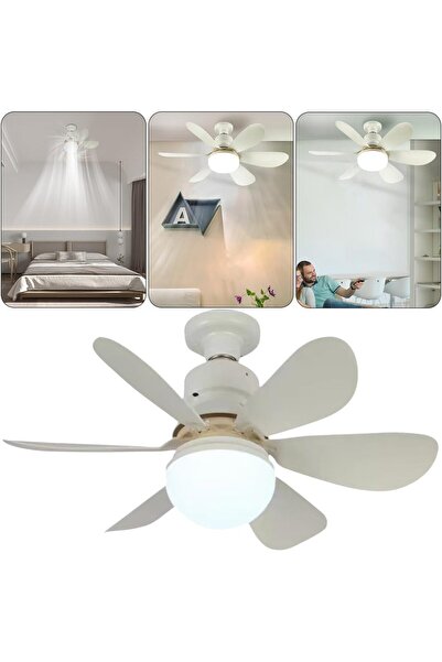 NETELECTRİCAL Sessiz 6 Kanatlı 62 W Dim Işıklı Uzaktan Kumandalı E27 Duy Işık...