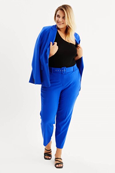 MYLİNE Belted Classic Trousers with Pocket Detail