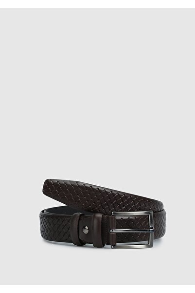 Provoq Provoq 013 Чоловічий шкіряний ремінь - Кава