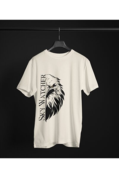 Butik Men/Women Sky Watcher Transfer Printed Round Neck Short Sleeve Tee