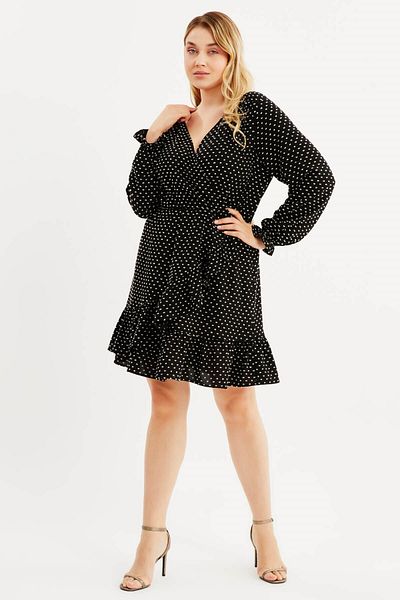MYLİNE Wrap Ruffle Dress