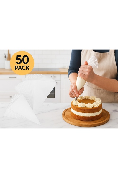 Busstier 50'li Tek Kullanımlık Krema Torbası Seti | Pasta ve Cupcake Süsleme ...