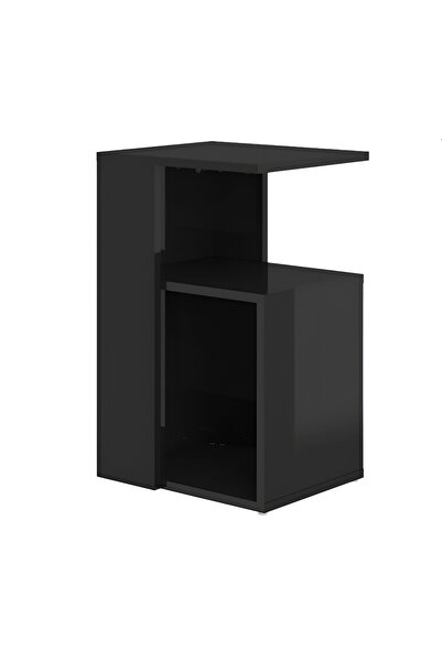 KRM HOME Sehpa - Koltuk kenarı sehpa - Mini kitaplık (SOFT KOYU GRİ)