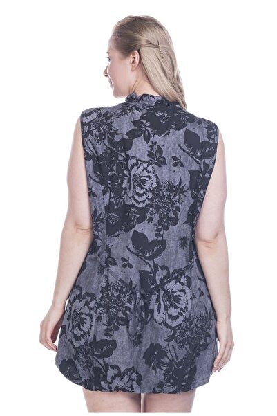 MYLİNE Çiçekli Desenli Kolsuz Elbise