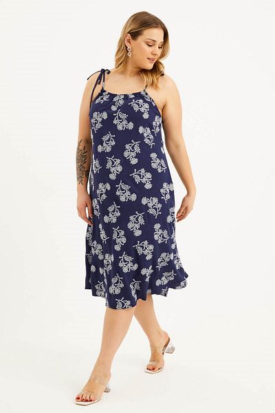 MYLİNE Rochie cu guler adunat cu detaliu de legare