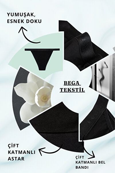 BEGATEKS KADITEKS - Kadın Brezilyan Külot Pamuklu Rahatlık 7'li Paket